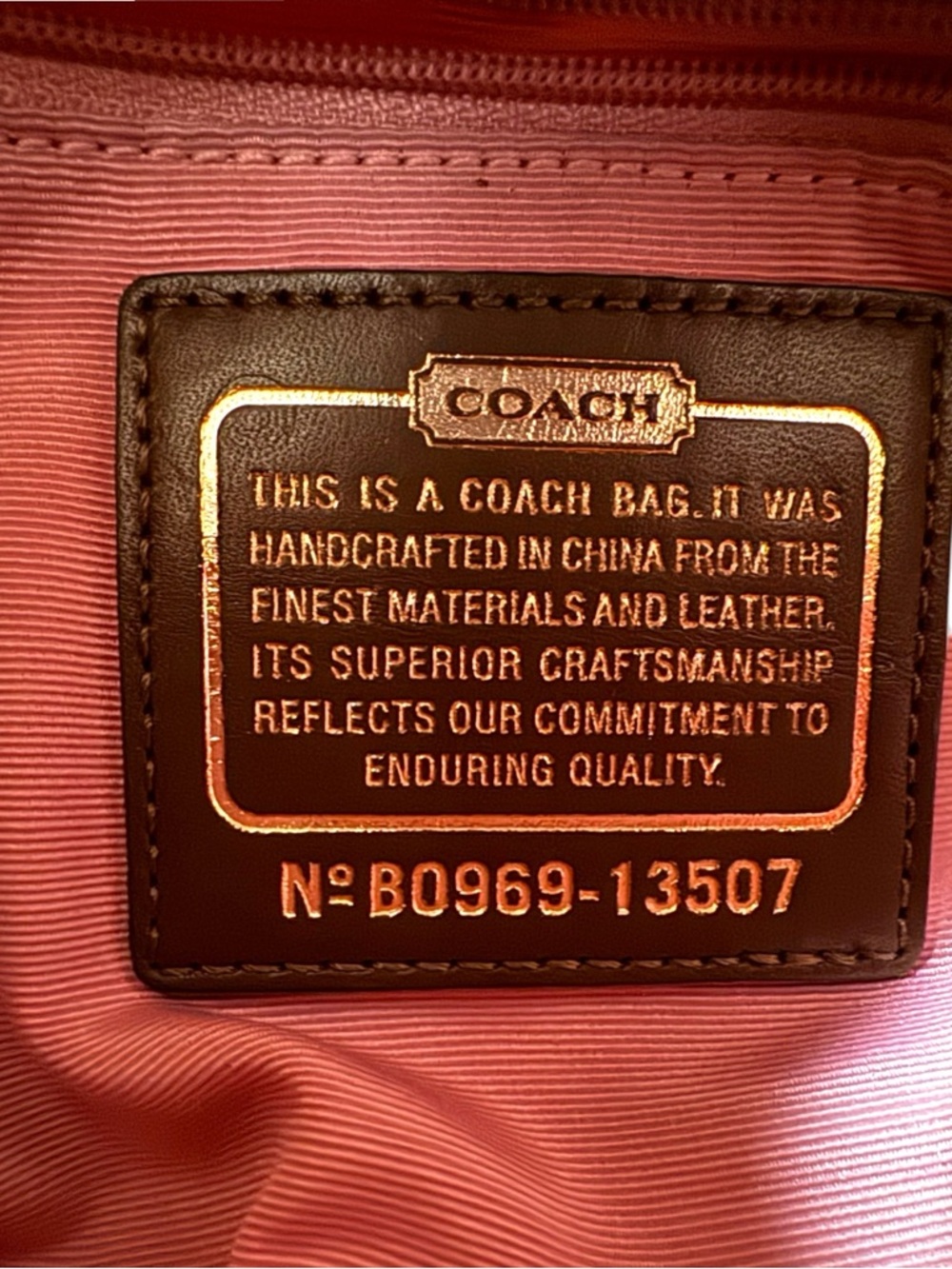 Coach Parker Op Art Shoulder Zip Bag in Metallic Gold Rose Gold - Picture 4 of 10